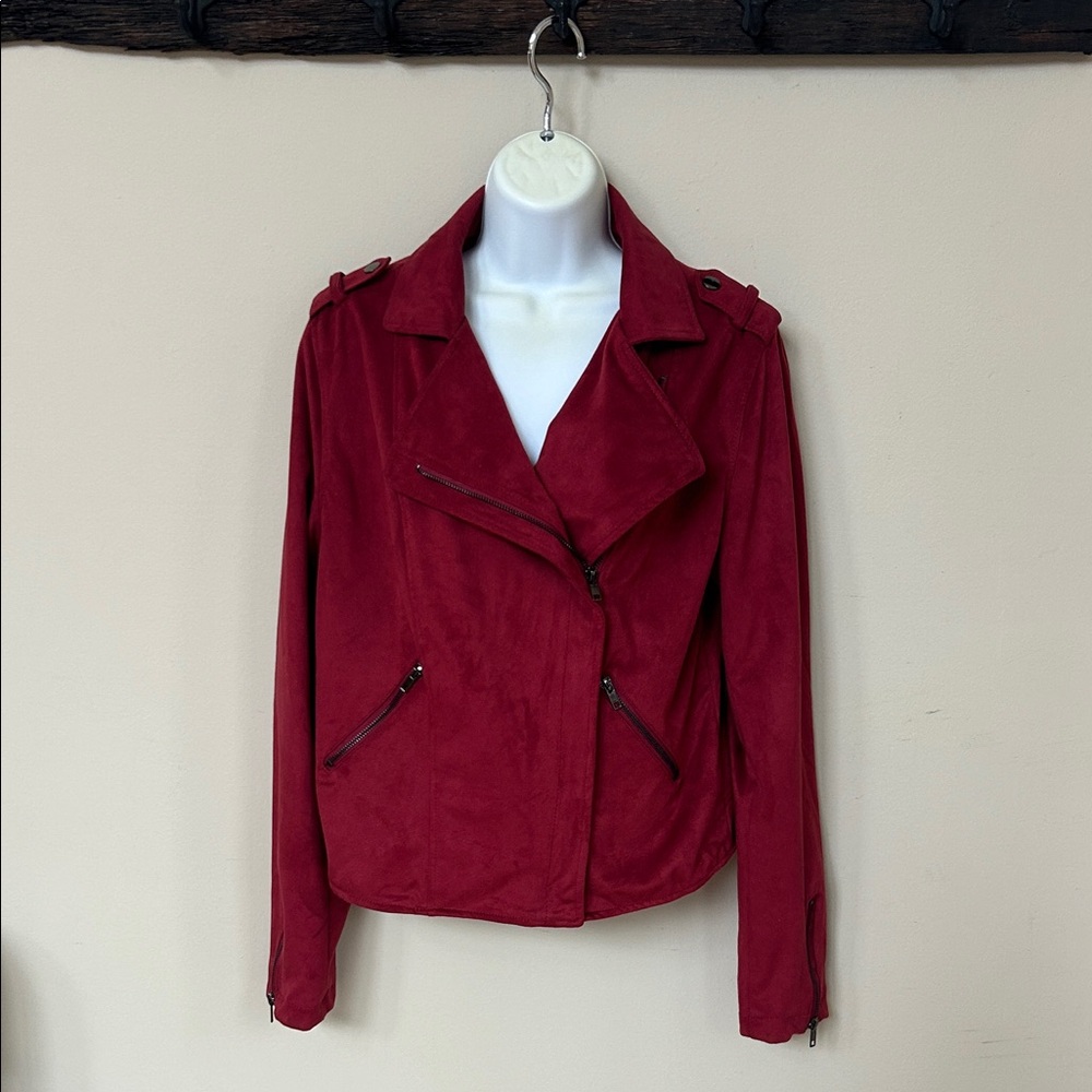 Women's Red Suede Jacket